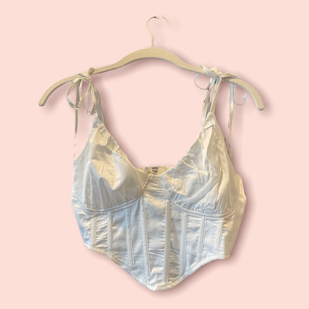 Corset satin tank